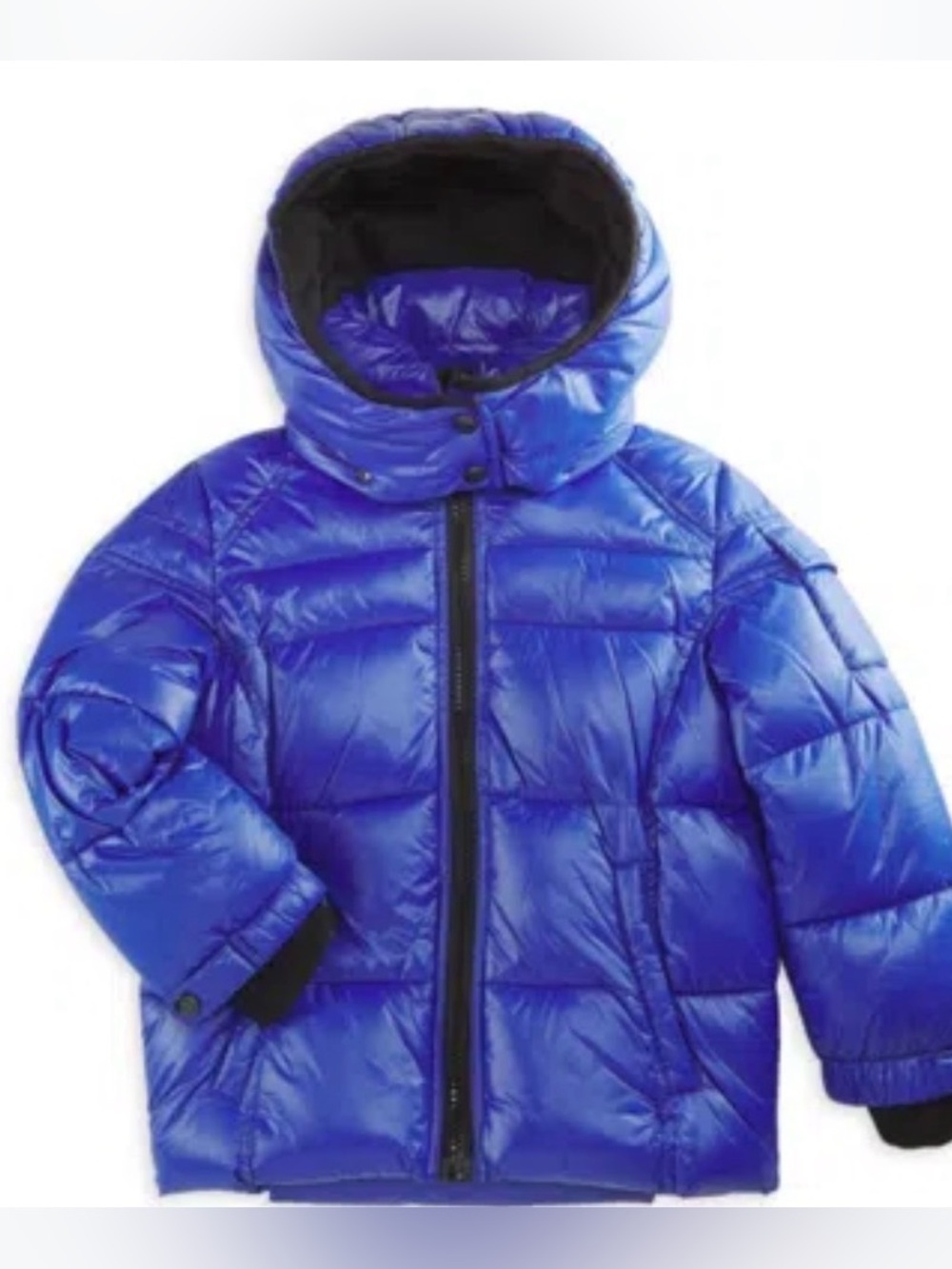 S 13 Kids' Downhill Glossy Hooded Puffer Jacket. Sz 14